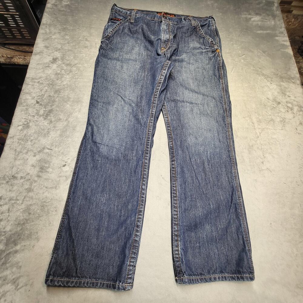 Ariat Jeans Mens 38x32 Blue Bootcut Relaxed WorkR M4 Low Rise Flame-Resistant